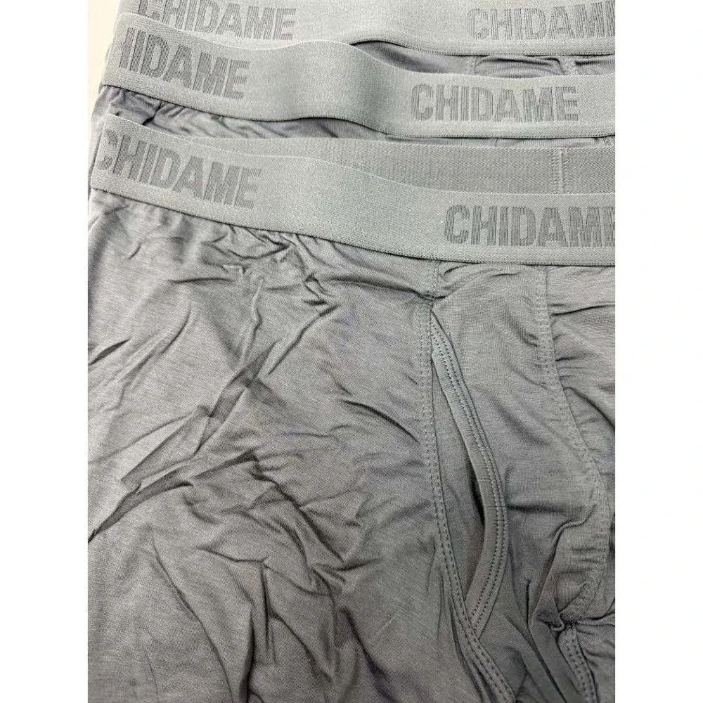 Chidame Mens 3 Pack Second Skin‎ Boxer Briefs Gray MicroModal XXL New